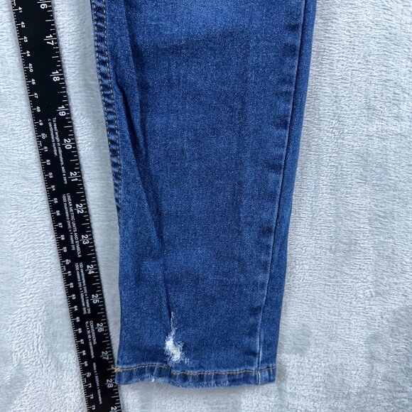 Nuon Rodeo Crop Jeans Distressed Medium Wash Mid Rise Women's Blue Size W34 - Picture 10 of 12
